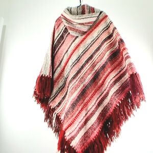 🌹Vintage real wool woven Elegant Multicolor Knit Cape